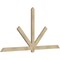 Ekena Millwork Kennewick Rough Sawn Timber Gable Bracket, Douglas Fir, 96"W x 48"H x 2"D x 4"F, 12/12 Pitch GBW096X48X0204KEN00RDF - alternate 4
